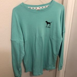 VS Pink mint colored crew